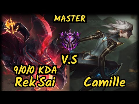 ReGank (REK'SAI) vs CAMILLE - 9/0/0 KDA JUNGLE GAMEPLAY - KR Ranked MASTER