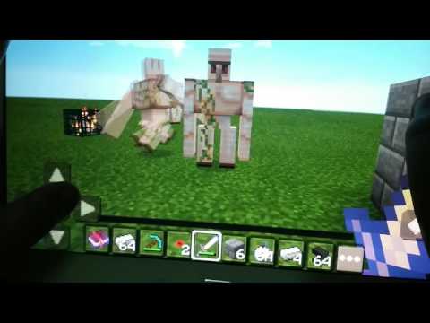Minecraft battle part 1 : walker king vs iron golem :)