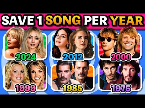 SAVE 1 SONG PER YEAR 🎶 2024 - 1975 ✨ (6 Songs Each Year) | Music Quiz