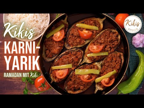 leckere gefüllte Auberginen aus dem Backofen: Karniyarik I Ramadan mit Kiki