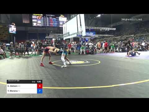 126 Lbs Round Of 128 - Cayden Dotson, Missouri Vs Trebor Moreno, Texas 00cc