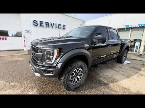 2023 Ford F-150 Raptor 4WD SuperCrew 5.5' Box in Black for sale at HomeField Ford in Raymond, AB