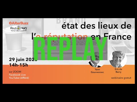 L e réputation des entreprises françaises en 2020 Etude Alterbuzz Visionary Marketing