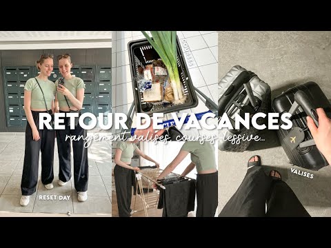 ROUTINE RETOUR DE VACANCES ☀️ ❘ rangement valises, courses, lessive...