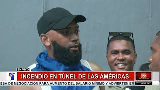 Un vehículo se incendia en el túnel de la avenida Las Américas en dirección Oeste – Este