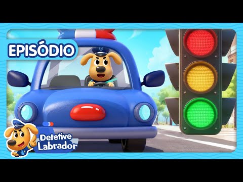 Os Semáforos🚦Aventura na Cidade das Águas ⛲  Desenho Animado 🔍 Detetive Labrador
