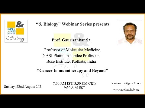 & Biology Webinar Series_#22_22.08.2021_Prof. Gaurisankar Sa
