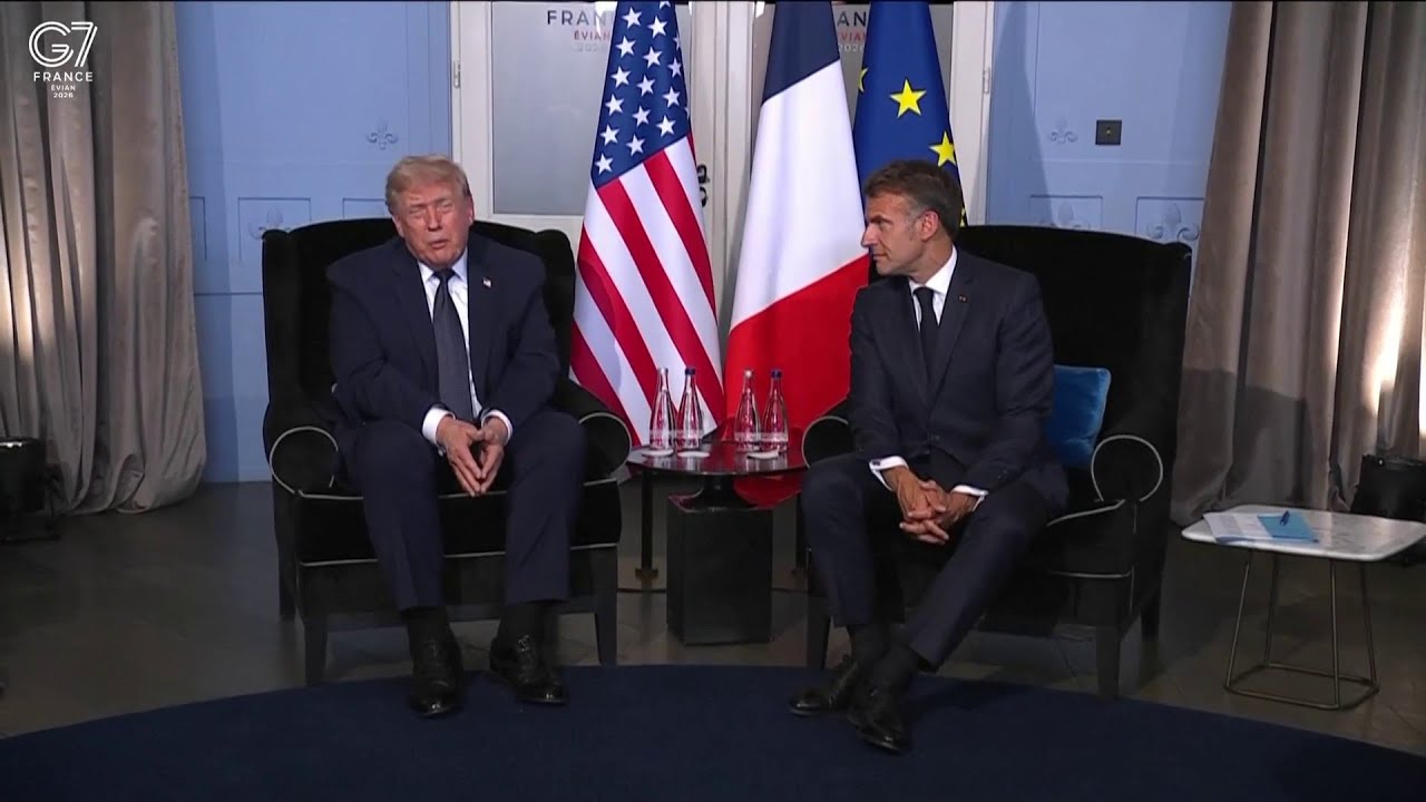 Trump says Iran deal to end war will bring 'success to the world' at G7 Summit meeting with Macron