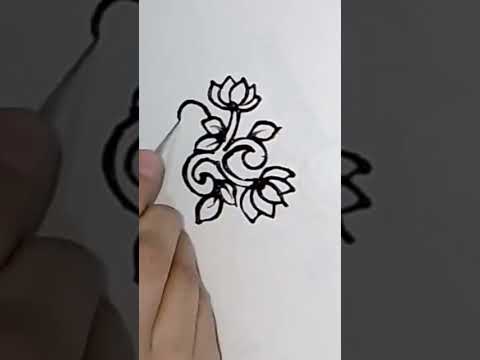 Beautiful Flower Mehndi Art #shorts #shortsvideo #shortvideo #short #trending