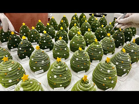 Christmas Tree Mont Blanc Cake