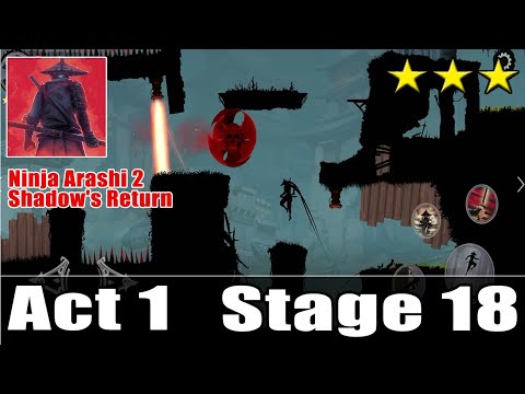 Ninja Arashi 2 Shadow's Return Act 1 Stage 18 All Star Locations