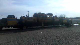 preview picture of video 'Loram Rail Grinder on BNSF at Louisville NE'