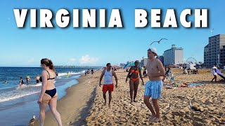 Summer Walk on the Beach of Virginia Beach【4K】