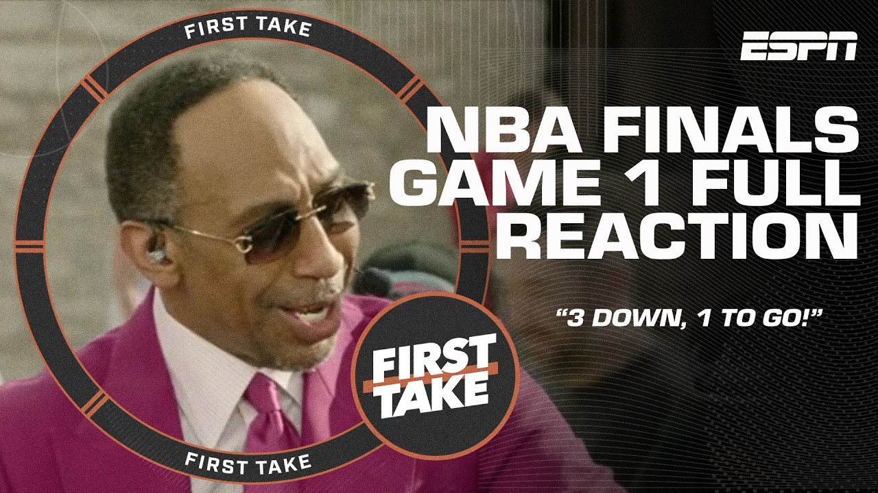 Stephen A. is ALL SMILES talking the Knicks' NBA Finals Game 1 win vs. the Spurs 😁 | First Take