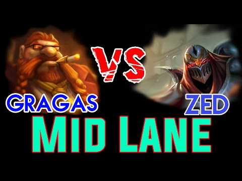 【Gragas Main】Mid Gragas vs Zed : He outplayed me.. ;-;