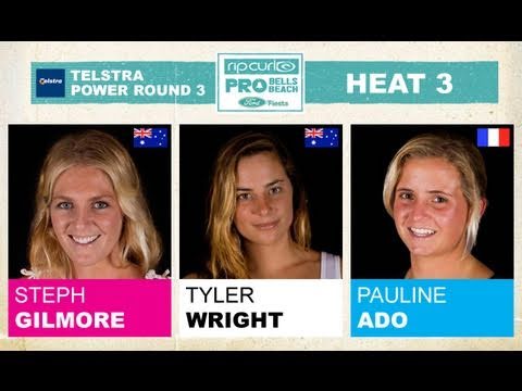 Round 3, Heat 3 - Steph Gilmore vs Tyler Wright vs Pauline Ado