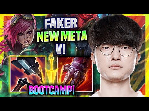 FAKER TRIES NEW META VI MID IN EUW SOLOQ! *WORLDS BOOTCAMP* - T1 Faker Plays Vi MID vs Sylas!