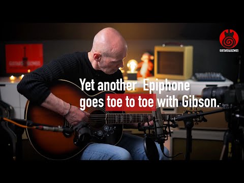 Better than my Gibson? This 90s Korean Epiphone EJ-200 VS impresses. #acousticguitar