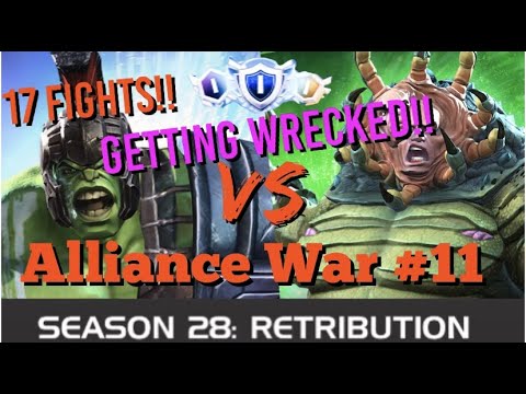 MCOC - Alliance War - Season 28 - War #11 - 17 Fights - Ghulk VS Ibom - Not my Best War :(
