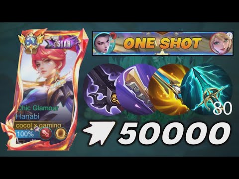 TOP GLOBAL HANABI BEST BURST DAMAGE HACK BUILD 1 HIT 2026!!💀 (op build) - Mobile Legends