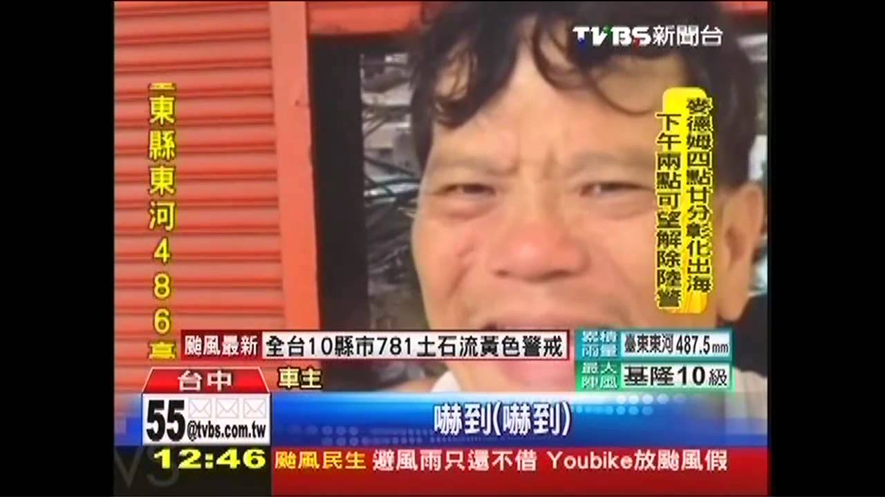 麥德姆撲台/颳10級狂風!路樹連根拔起 2車遭壓毀