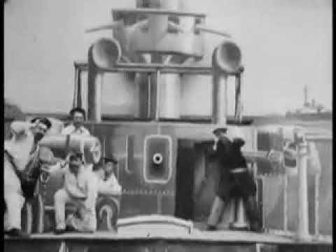 1897 Georges Méliès Combat Naval En Grêce Naval in Greece Short movie court metrage Silent Muet
