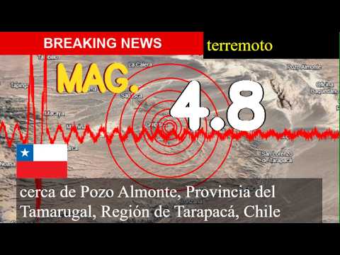 😱🚨 Terremoto cerca de Pozo Almonte, Provincia de Tamarugal, Región de Tarapacá, Chile actualizacione