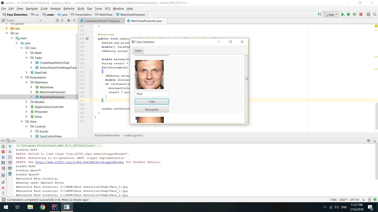 Face Recognition using OpenCV, DeepLearning4J with Java - Code Included