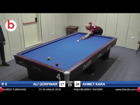 ALİ GÜRPINAR & AHMET KARA Bilardo Maçı - KAYSERİ MASTERLAR  3 BANT TURNUVASI-2.TUR