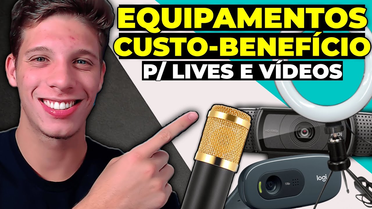 MELHORES equipamentos BARATOS p/ gravar VÍDEOS e LIVES PROFISSIONAIS (Áudio, Vídeo e Iluminação)