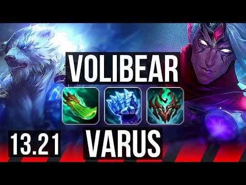 VOLIBEAR vs VARUS (TOP) | Comeback, 1.4M mastery, 800+ games | KR Master | 13.21
