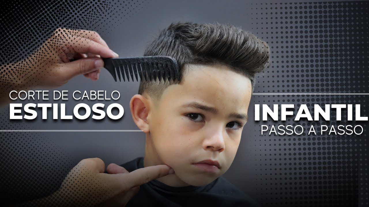 COMO CORTAR CABELO INFANTIL | corte estiloso para crianças passo a passo | tendência 2022