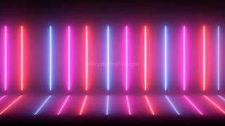 Neon Multicolored lines Background Looped Animation HD | Neon lights motion background, Free Footage