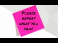 Please Repeat What You Said In Hebrew