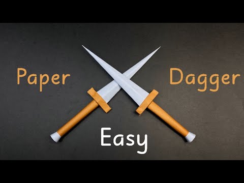 Origami Dagger Easy | Paper Knife | Origami Knife | Origami Weapons Easy