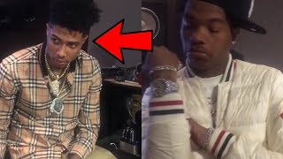 Blueface Gets Scared Of Goons In The Studio With Lil Baby