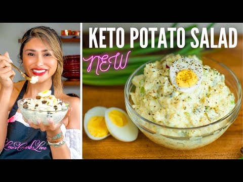 KETO POTATO SALAD! How to Make Keto Potato Salad Recipe | ONLY 4 NET CARBS!