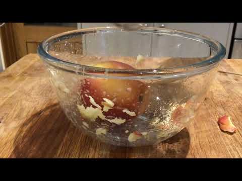 Blending an apple in slow motion