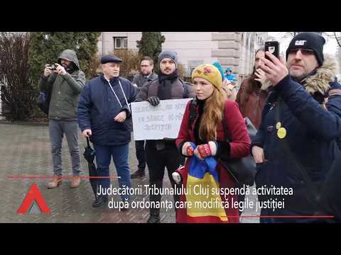 Stiri Mediafax 22 Februarie - Judecătorii Tribunalului Cluj suspendă activitatea
