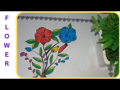 How to draw a Flower step by step | Flower drawing Lesson# Easy flower drawing