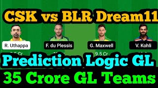 CSK vs BLR Dream11 Prediction|CSK vs BLR Dream11|CSK vs RCB Dream11|
