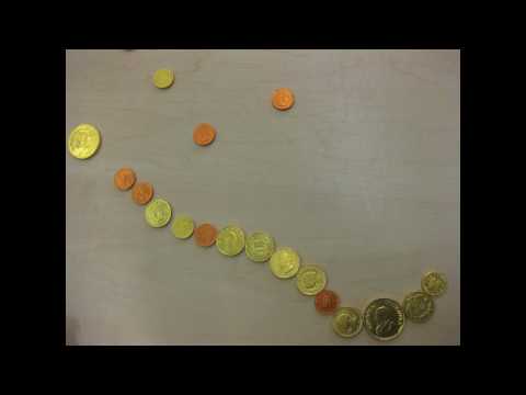 Konga line with hanukkah coins claymation