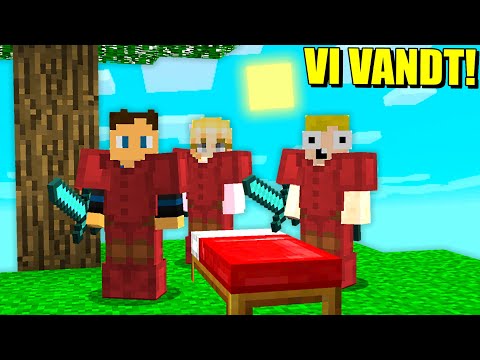 JEG VINDER I BEDWARS MED MIN KÆRESTE OG EMIL TRIER!! - Dansk Minecraft Bedwars