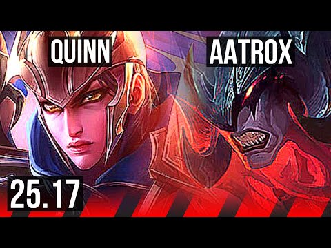 QUINN vs AATROX (TOP) | 6 solo kills, 12/3/3 | EUW Master | 25.17