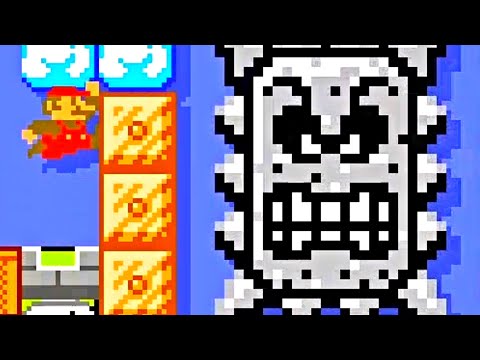 Super Mario Maker 2 🔧 Thwomps Fortress 🔧 3 Dan Jump