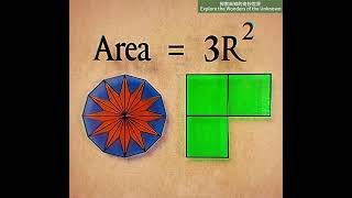 正十二邊形的秘密：如何與圓的完美對比！Perfect Comparison with the Circle!