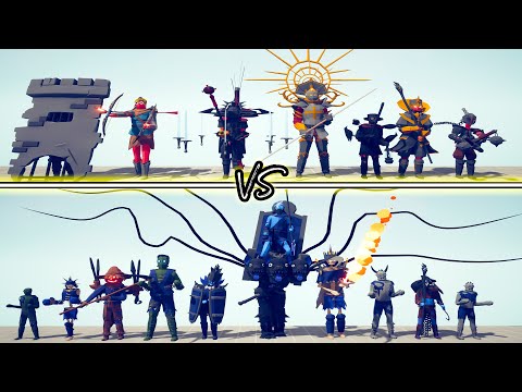 MEGA MEDIEVAL ADDON Team vs MEGA SPOOKY DLC Team - Totally Accurate Battle Simulator TABS