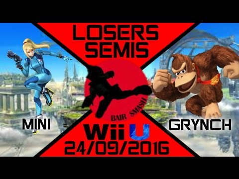 Bair Smash 6 Losers Semis- Mini (ZSS, Diddy Kong) Vs. BS// Grynch (Donkey Kong) - Smash Wii U