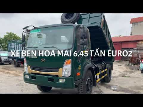 XE TẢI BEN HOA 6.45 TẤN CABIN VUÔNG GA CƠ