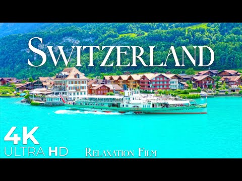 SWITZERLAND 4K • Nature Relaxation Film with Beautiful Piano Music | 4K Ultra HD